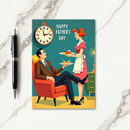 Sweet Fathers Day Arm Chair Card