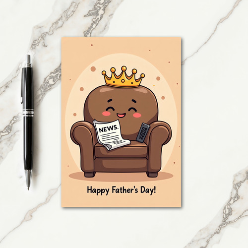 Sweet Fathers Day Armchair Card