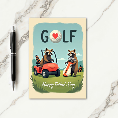 Sweet Fathers Day Auto Ride Card