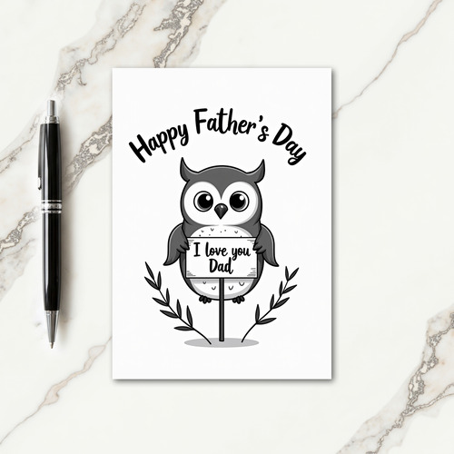 Sweet Fathers Day Avian Art Card