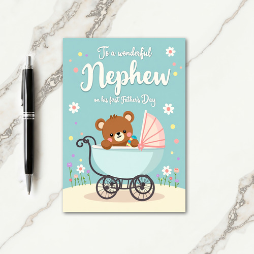 Sweet Fathers Day Baby Bear Card