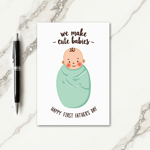 Sweet Fathers Day Baby Card