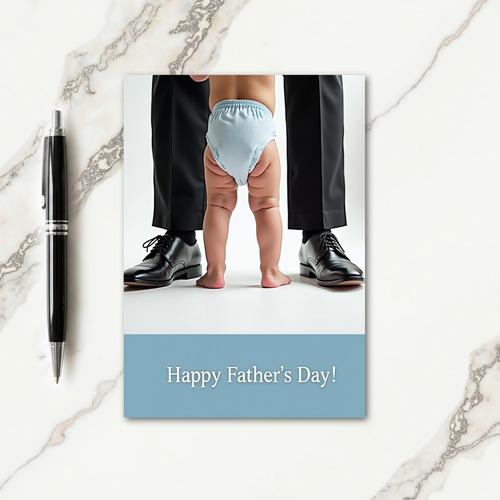 Sweet Fathers Day Baby Steps Card