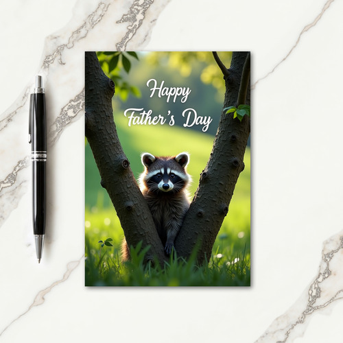 Sweet Fathers Day Bandit Mask Card