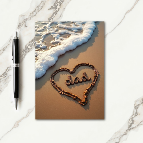 Sweet Fathers Day Beach Card