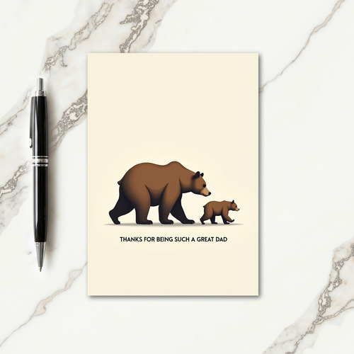 Sweet Fathers Day Bear Cub Card