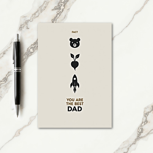 Sweet Fathers Day Bear Rocket Card