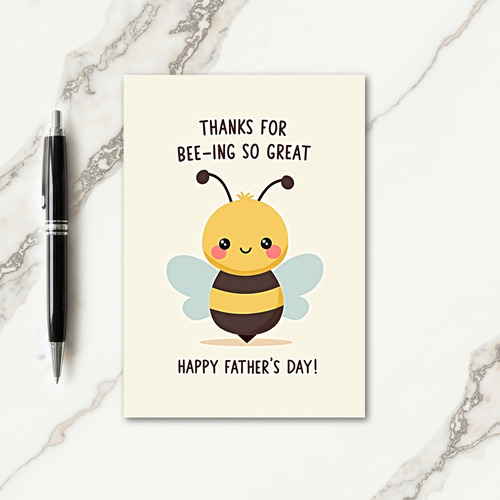 Sweet Fathers Day Bee Card