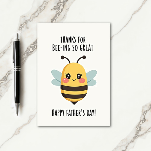 Sweet Fathers Day Bee Graphic Card