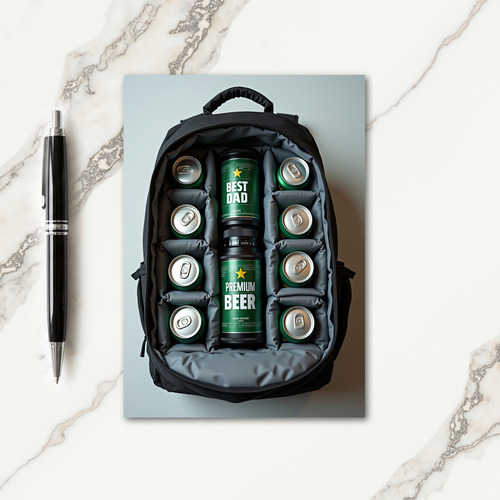 Sweet Fathers Day Beer Carrier Card