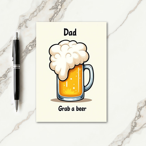 Sweet Fathers Day Beer Mug Card