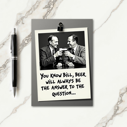 Sweet Fathers Day Beer Toast Card