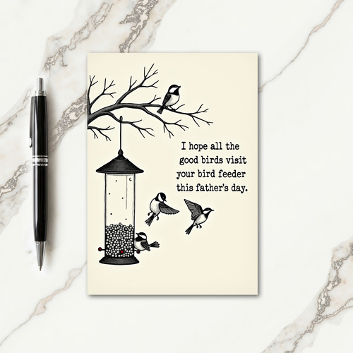 Sweet Fathers Day Bird Feeder Card