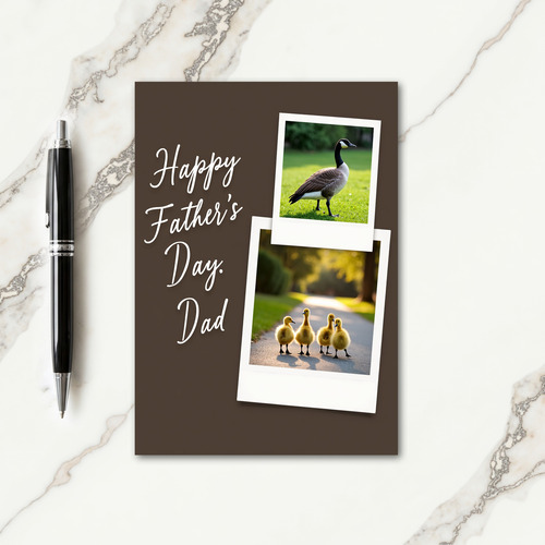 Sweet Fathers Day Bird Photos Card