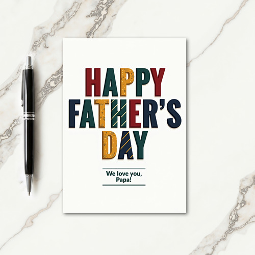 Sweet Fathers Day Block Art Card