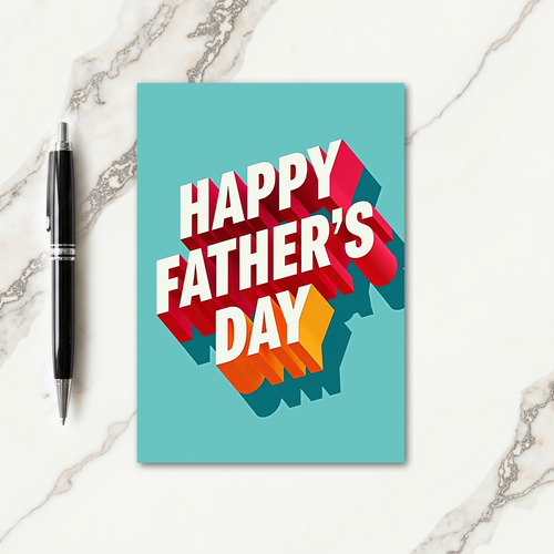 Sweet Fathers Day Block Text Card