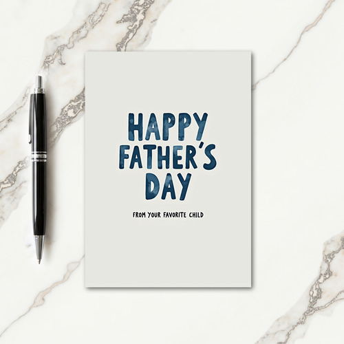 Sweet Fathers Day Blue Art Card
