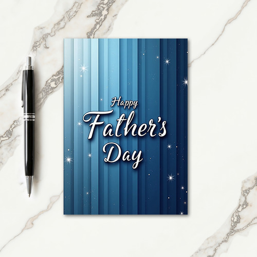 Sweet Fathers Day Blue Panel Card