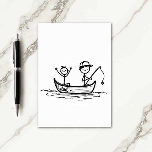 Sweet Fathers Day Boat Ride Card