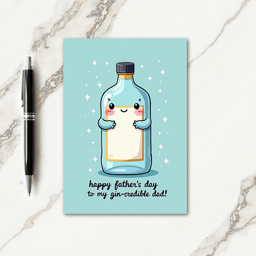 Sweet Fathers Day Bottle Gift Card