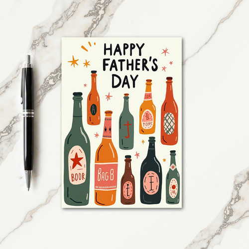 Sweet Fathers Day Bottles Card