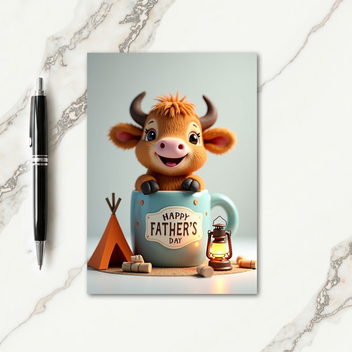 Sweet Fathers Day Bovine Card