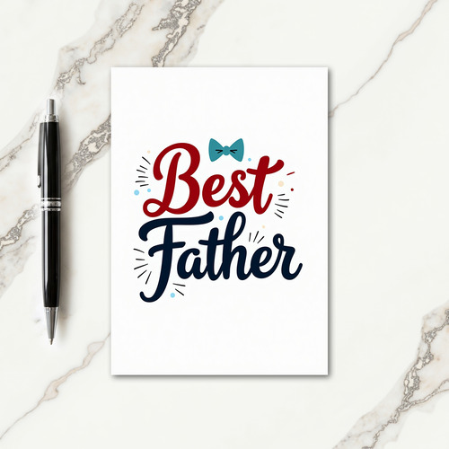 Sweet Fathers Day Bow Tie Card