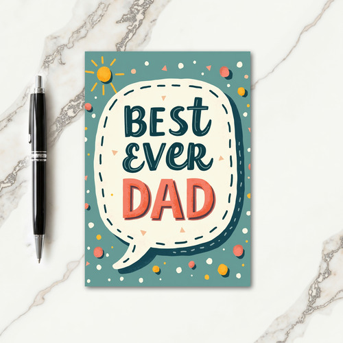 Sweet Fathers Day Bubble Card