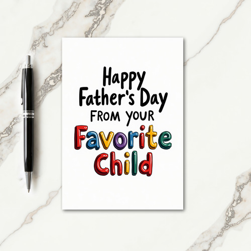 Sweet Fathers Day Bubble Text Card