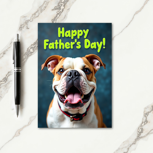 Sweet Fathers Day Bulldog Card