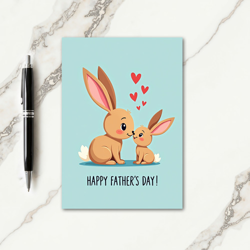Sweet Fathers Day Bunnies Card