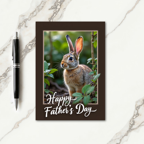 Sweet Fathers Day Bunny Card