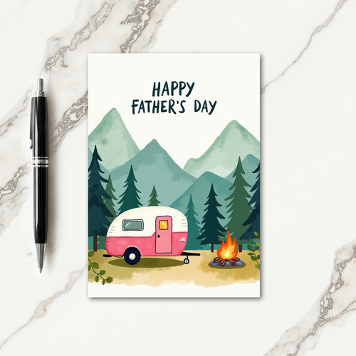Sweet Fathers Day Camper Card