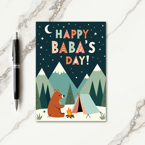 Sweet Fathers Day Camping Card