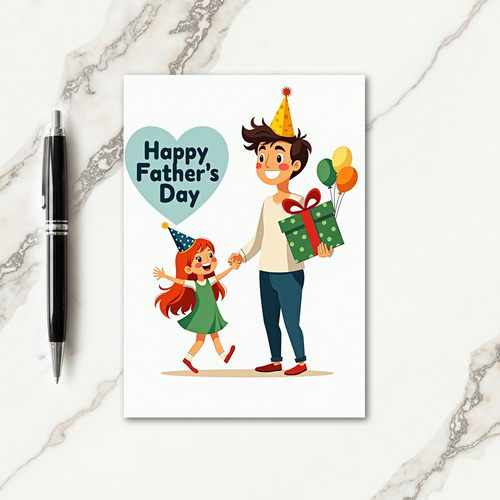 Sweet Fathers Day Cartoon Card