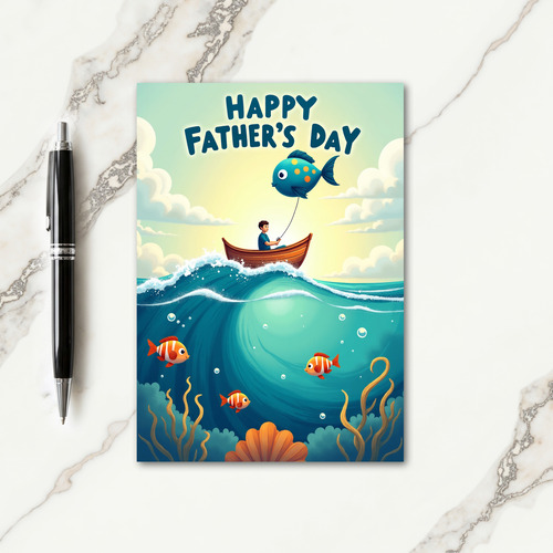 Sweet Fathers Day Catch Card