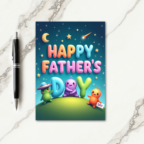 Sweet Fathers Day Celestial Card