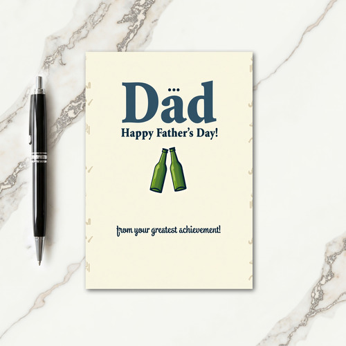Sweet Fathers Day Cheers Card