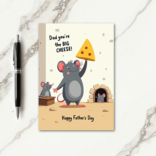 Sweet Fathers Day Cheese Card