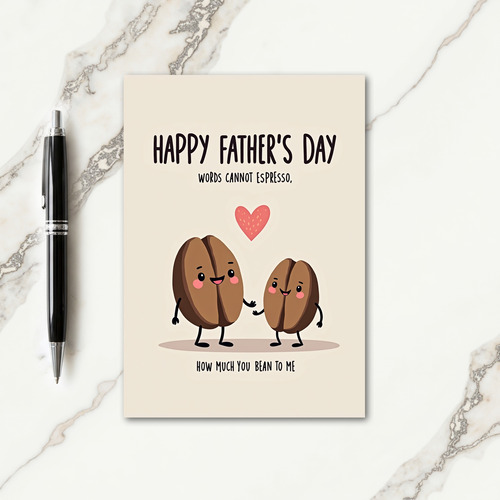Sweet Fathers Day Coffee Bean Card