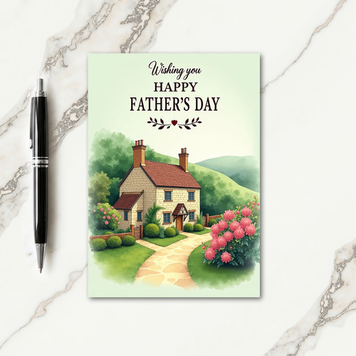 Sweet Fathers Day Cottage Card