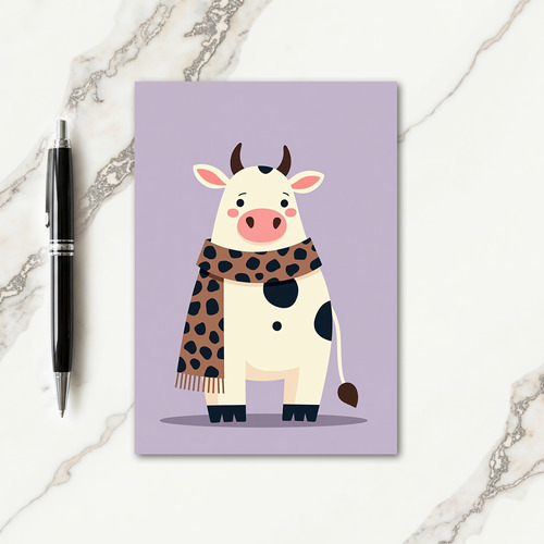 Sweet Fathers Day Cow Art Card