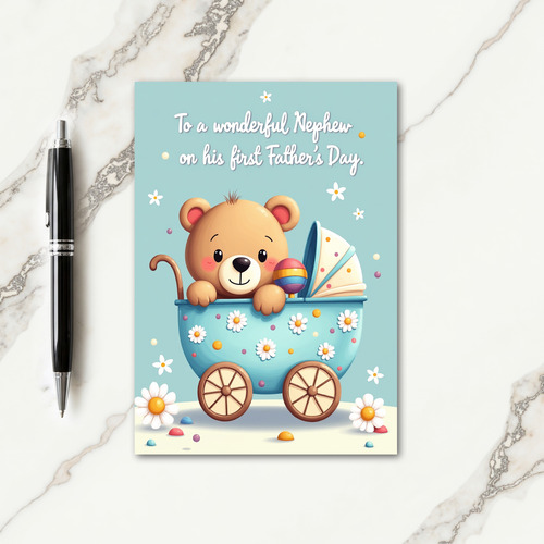 Sweet Fathers Day Cub Carriage Card