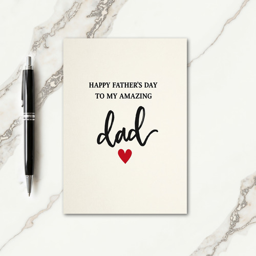 Sweet Fathers Day Dad Heart Card