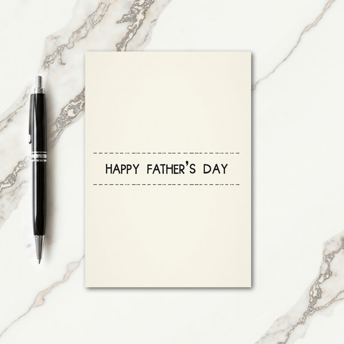 Sweet Fathers Day Dashed Lines Card