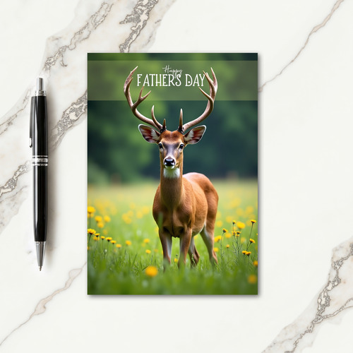 Sweet Fathers Day Deer Meadow Card