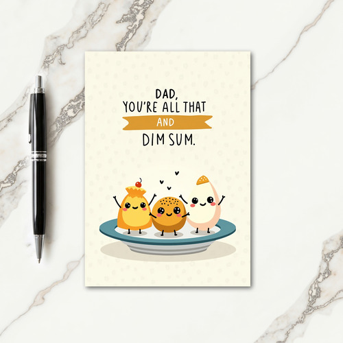 Sweet Fathers Day Dim Sum Card
