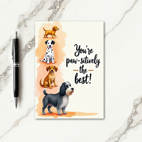 Sweet Fathers Day Dog Card