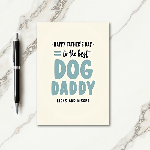 Sweet Fathers Day Dog Daddy Card