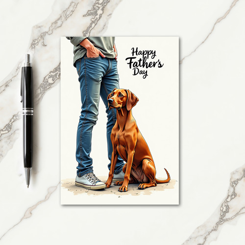 Sweet Fathers Day Dog Scene Card